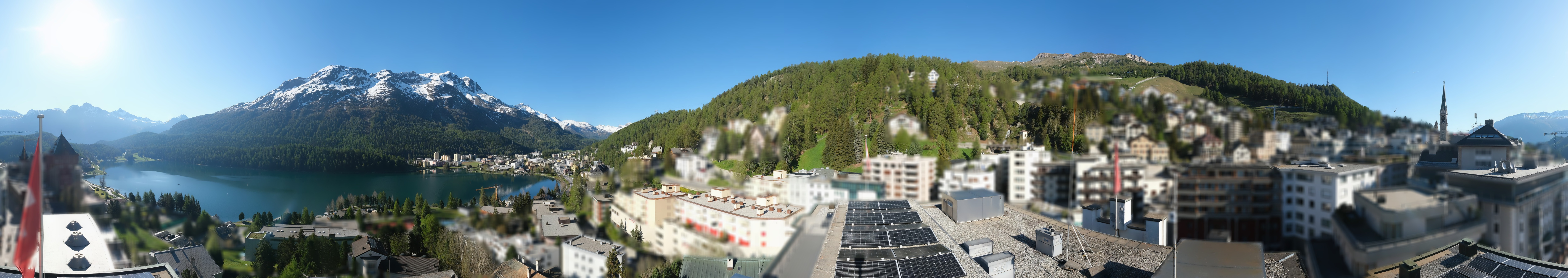 Archiv Foto Webcam St. Moritz Dorf II Ausblick Hotel Schweizerhof Richtung St. Moritz Bad