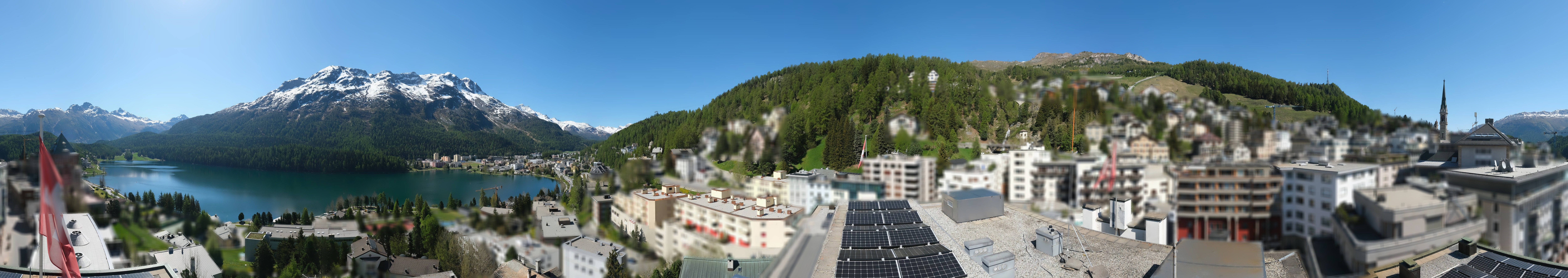 Archiv Foto Webcam St. Moritz Dorf II Ausblick Hotel Schweizerhof Richtung St. Moritz Bad