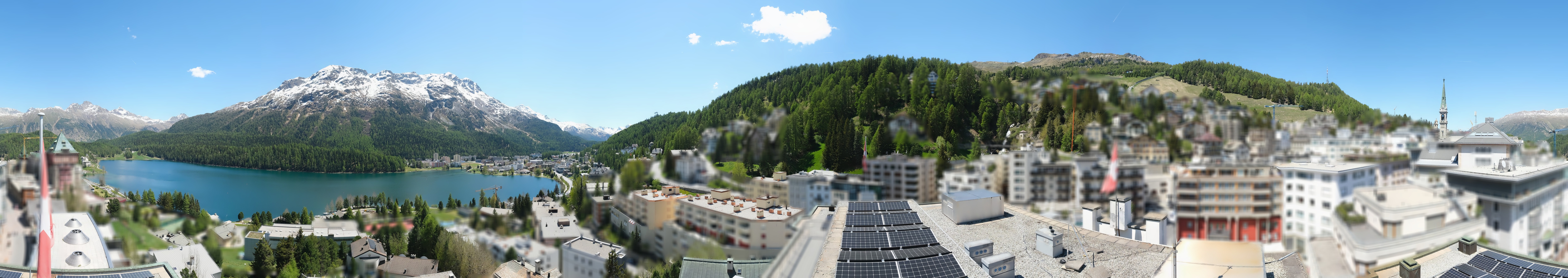 Archiv Foto Webcam St. Moritz Dorf II Ausblick Hotel Schweizerhof Richtung St. Moritz Bad