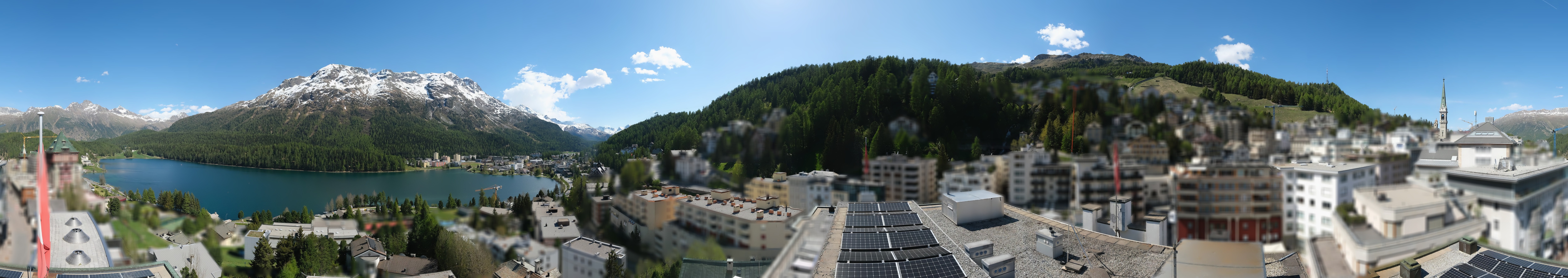 Archiv Foto Webcam St. Moritz Dorf II Ausblick Hotel Schweizerhof Richtung St. Moritz Bad