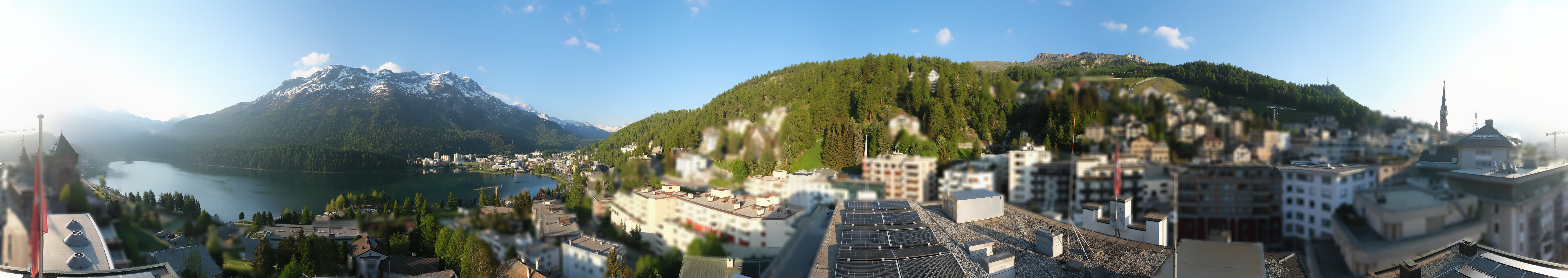 Archived image Webcam St. Moritz village II View from Hotel Schweizerhof towards St. Moritz Bad