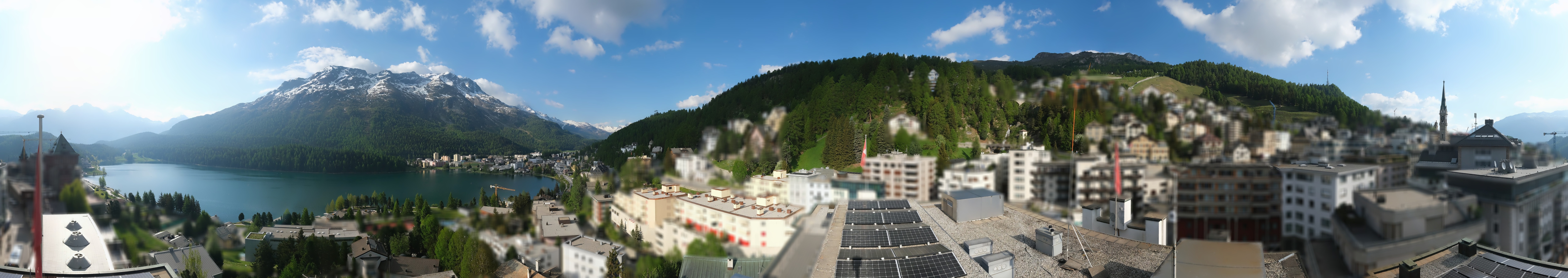 Archived image Webcam St. Moritz village II View from Hotel Schweizerhof towards St. Moritz Bad