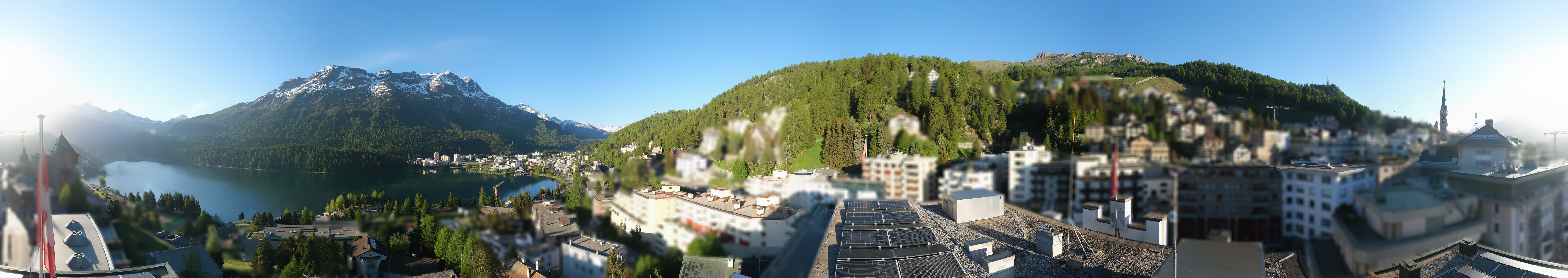 Archiv Foto Webcam St. Moritz Dorf II Ausblick Hotel Schweizerhof Richtung St. Moritz Bad