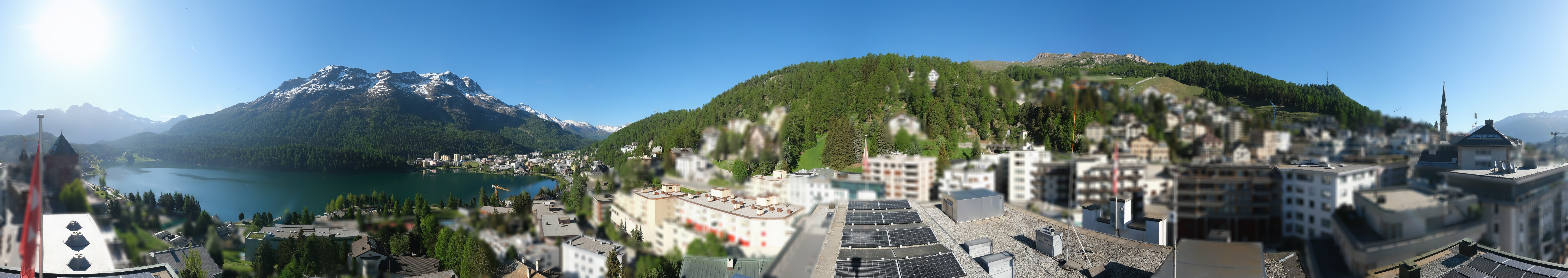 Archiv Foto Webcam St. Moritz Dorf II Ausblick Hotel Schweizerhof Richtung St. Moritz Bad