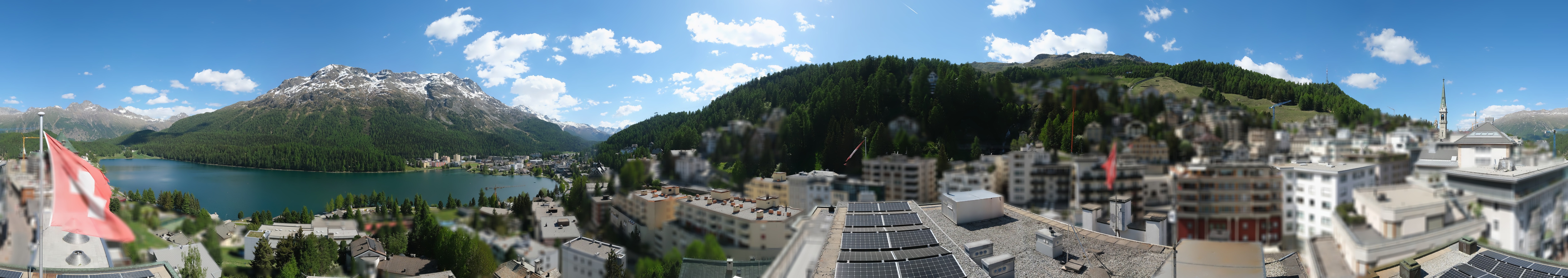 Archiv Foto Webcam St. Moritz Dorf II Ausblick Hotel Schweizerhof Richtung St. Moritz Bad