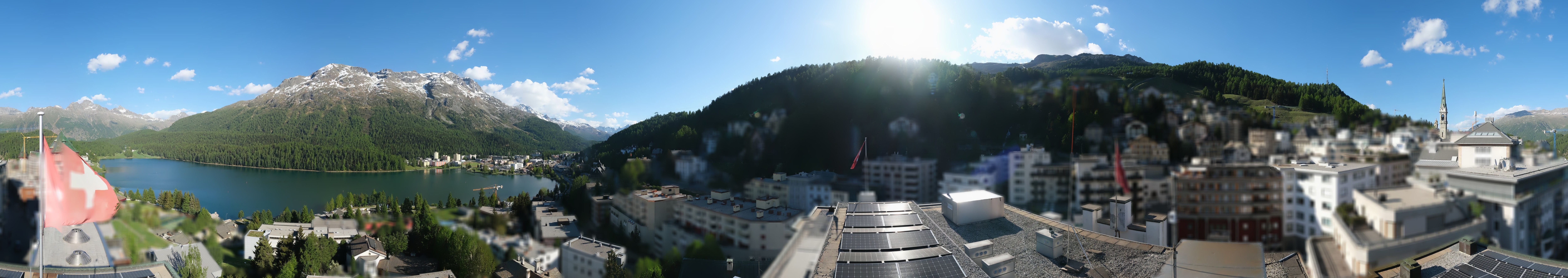 Archiv Foto Webcam St. Moritz Dorf II Ausblick Hotel Schweizerhof Richtung St. Moritz Bad
