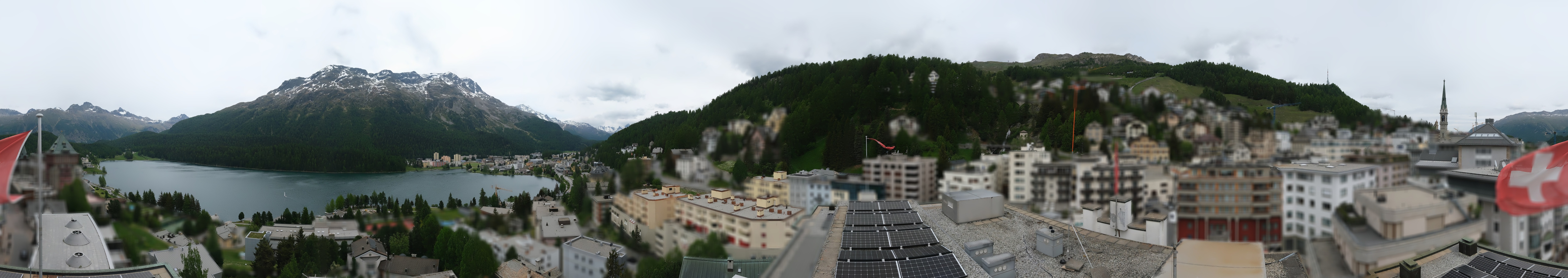 Archiv Foto Webcam St. Moritz Dorf II Ausblick Hotel Schweizerhof Richtung St. Moritz Bad
