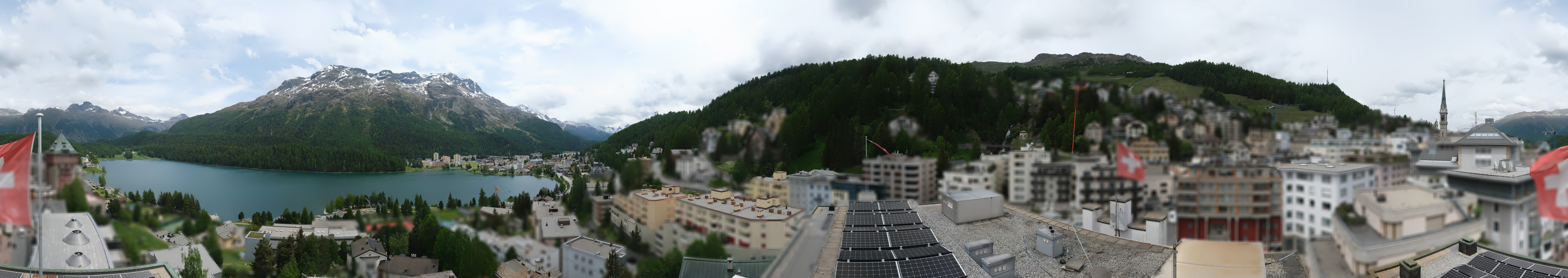 Archiv Foto Webcam St. Moritz Dorf II Ausblick Hotel Schweizerhof Richtung St. Moritz Bad