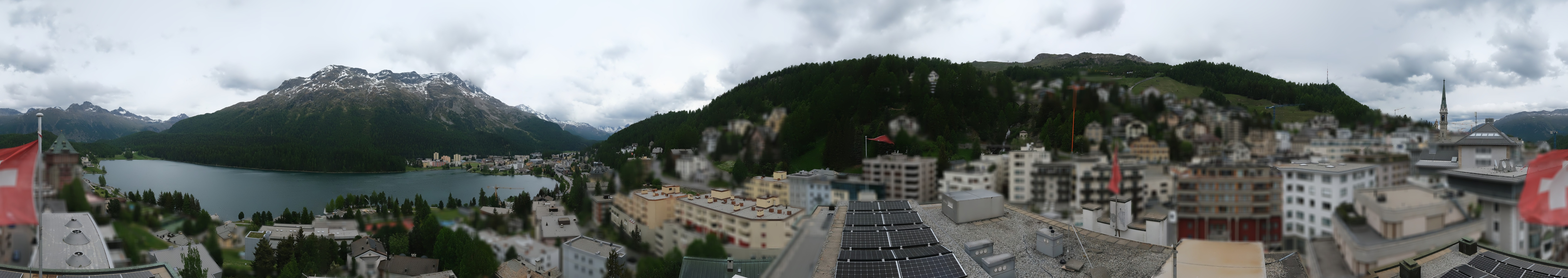 Archiv Foto Webcam St. Moritz Dorf II Ausblick Hotel Schweizerhof Richtung St. Moritz Bad