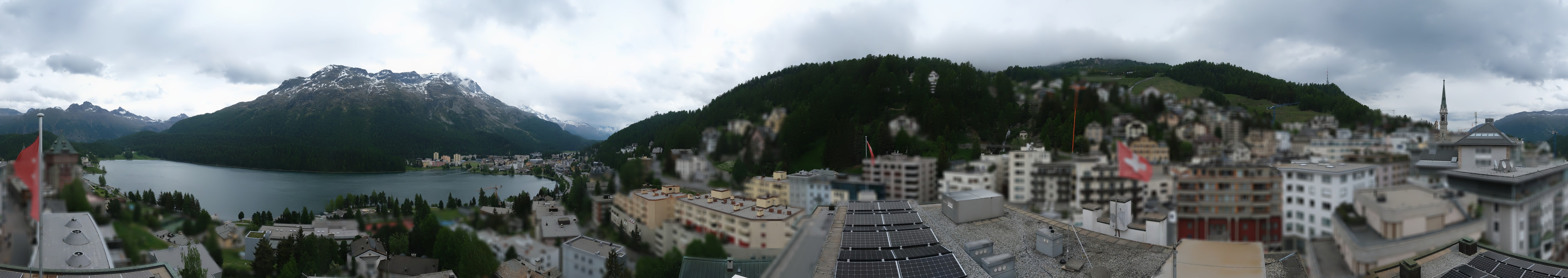 Archiv Foto Webcam St. Moritz Dorf II Ausblick Hotel Schweizerhof Richtung St. Moritz Bad