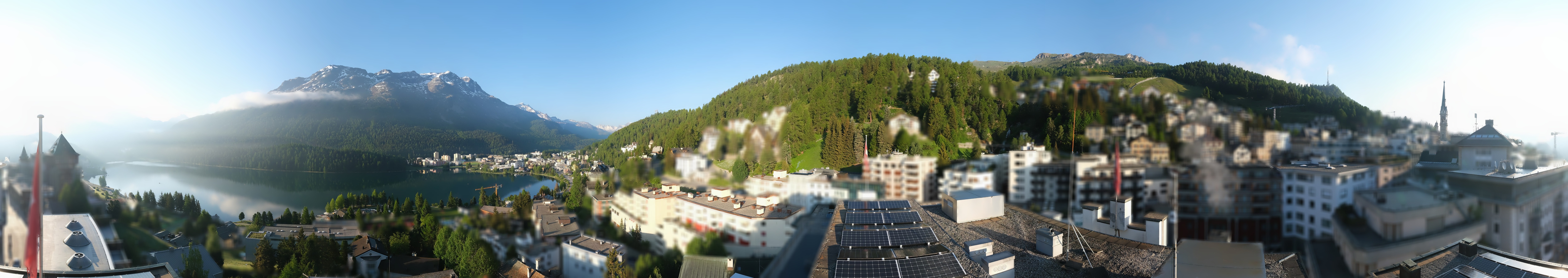 Archiv Foto Webcam St. Moritz Dorf II Ausblick Hotel Schweizerhof Richtung St. Moritz Bad