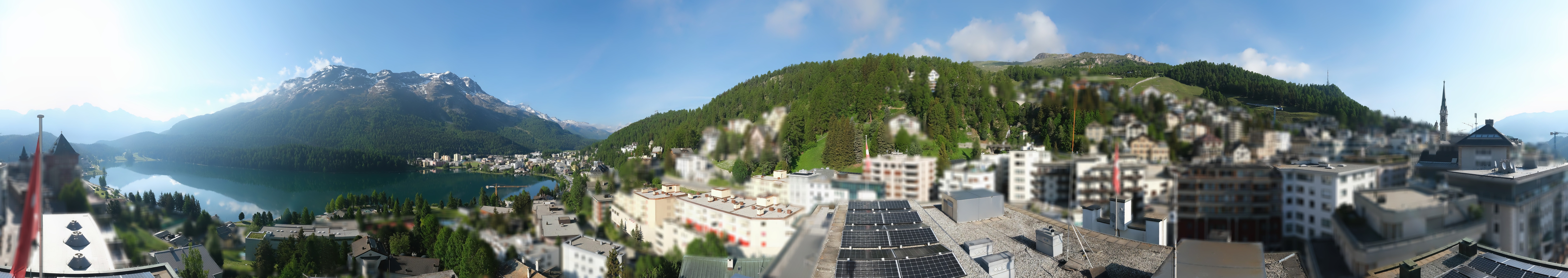 Archiv Foto Webcam St. Moritz Dorf II Ausblick Hotel Schweizerhof Richtung St. Moritz Bad