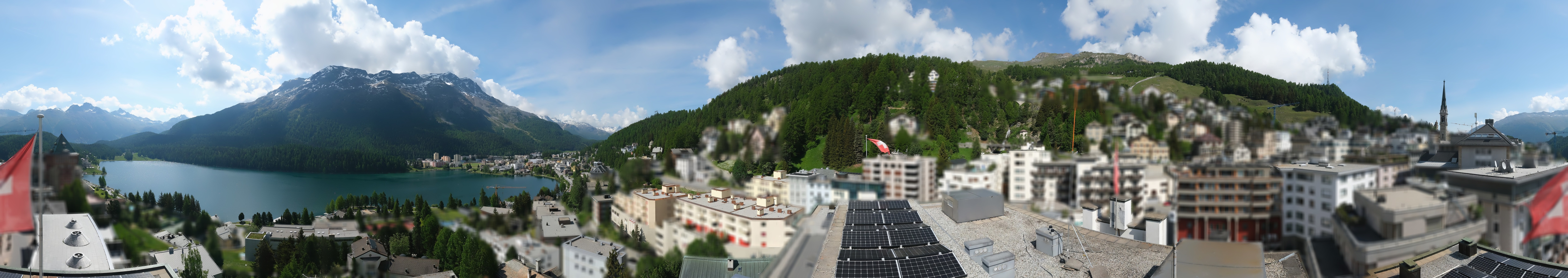 Archiv Foto Webcam St. Moritz Dorf II Ausblick Hotel Schweizerhof Richtung St. Moritz Bad