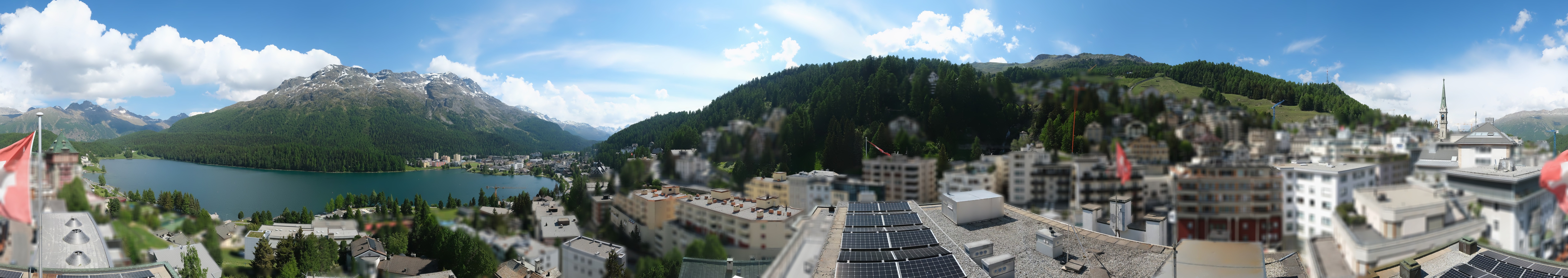 Archiv Foto Webcam St. Moritz Dorf II Ausblick Hotel Schweizerhof Richtung St. Moritz Bad