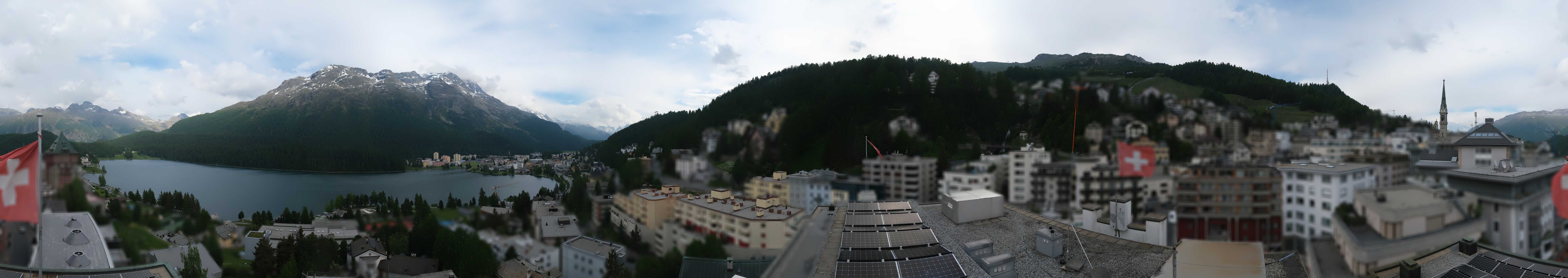 Archiv Foto Webcam St. Moritz Dorf II Ausblick Hotel Schweizerhof Richtung St. Moritz Bad