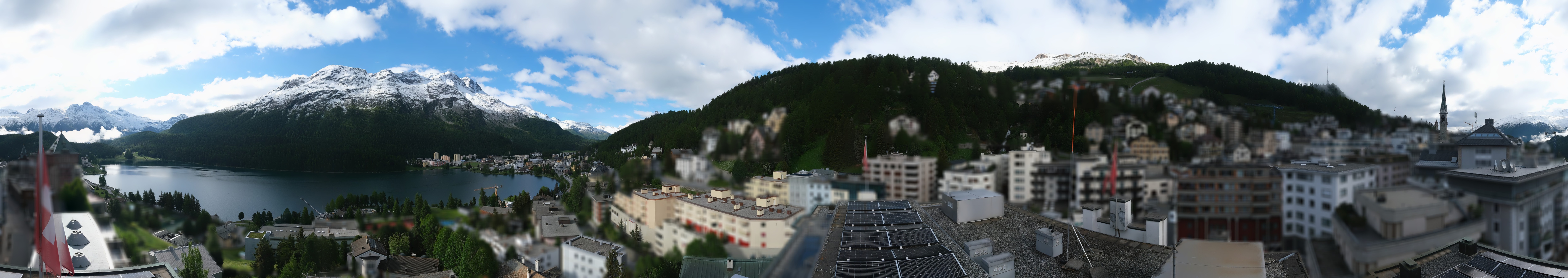Archiv Foto Webcam St. Moritz Dorf II Ausblick Hotel Schweizerhof Richtung St. Moritz Bad