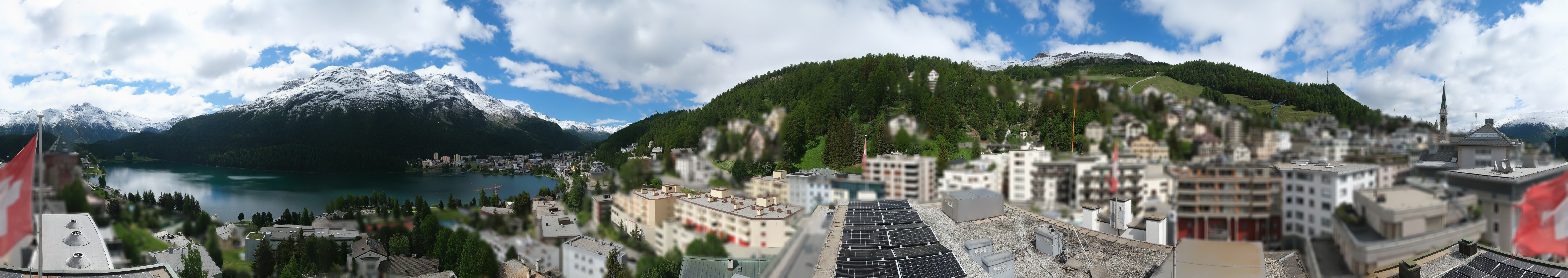 Archiv Foto Webcam St. Moritz Dorf II Ausblick Hotel Schweizerhof Richtung St. Moritz Bad