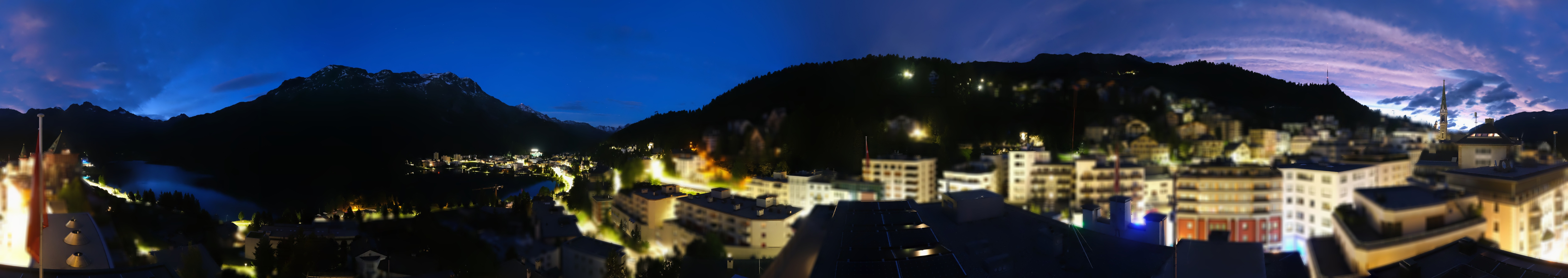 Archived image Webcam St. Moritz village II View from Hotel Schweizerhof towards St. Moritz Bad