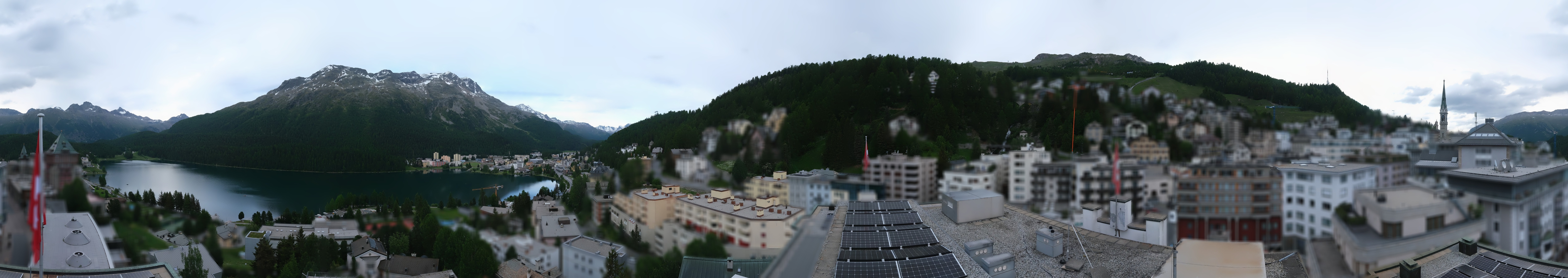 Archived image Webcam St. Moritz village II View from Hotel Schweizerhof towards St. Moritz Bad