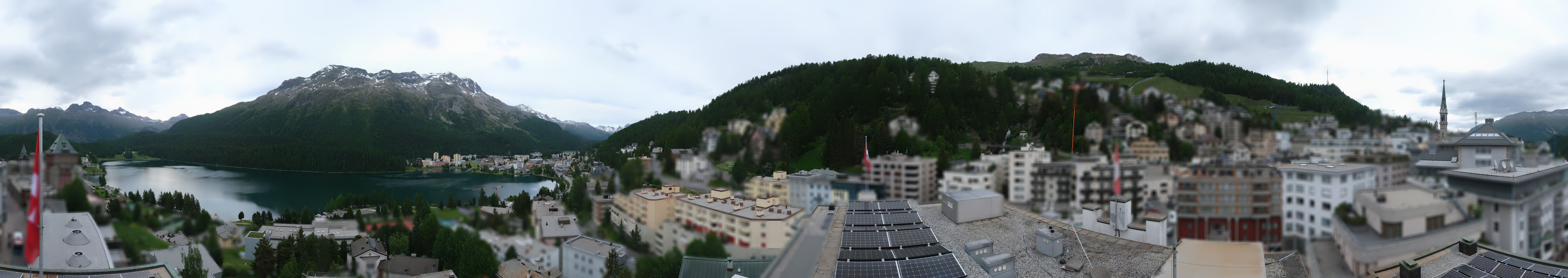 Archived image Webcam St. Moritz village II View from Hotel Schweizerhof towards St. Moritz Bad