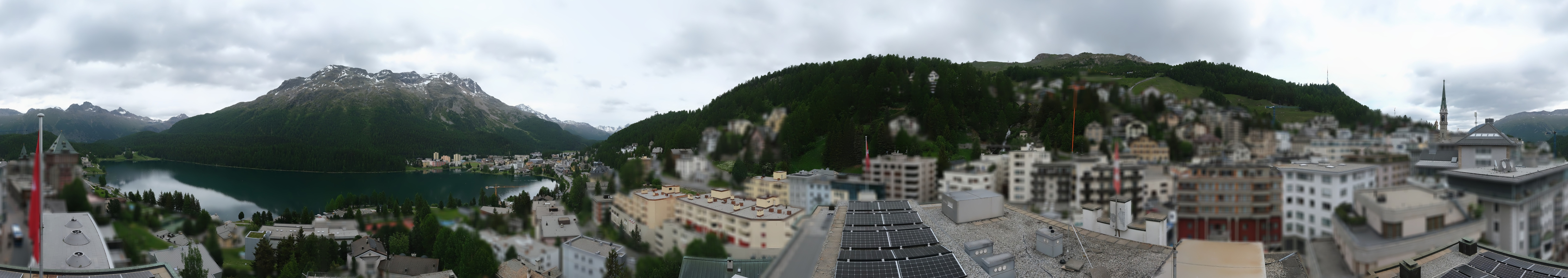 Archived image Webcam St. Moritz village II View from Hotel Schweizerhof towards St. Moritz Bad