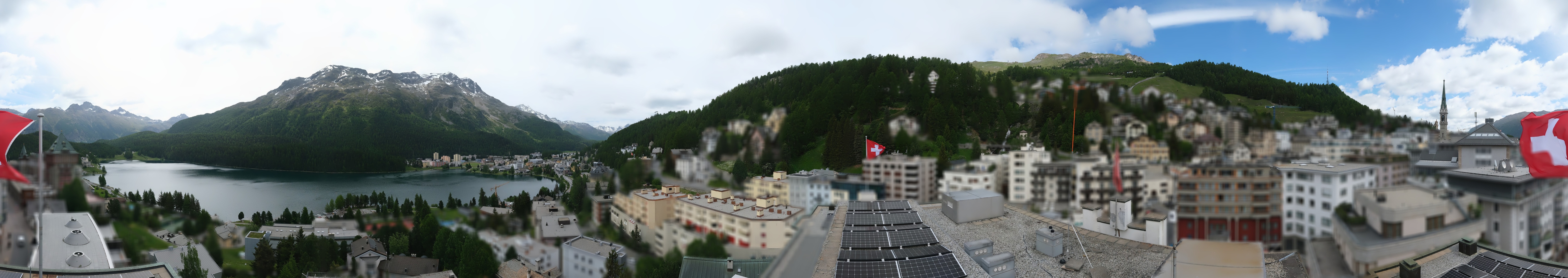 Archived image Webcam St. Moritz village II View from Hotel Schweizerhof towards St. Moritz Bad