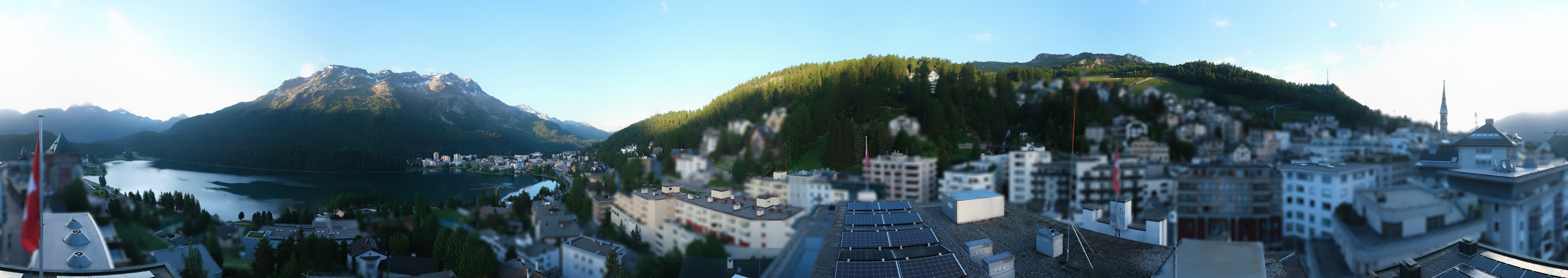 Archiv Foto Webcam St. Moritz Dorf II Ausblick Hotel Schweizerhof Richtung St. Moritz Bad