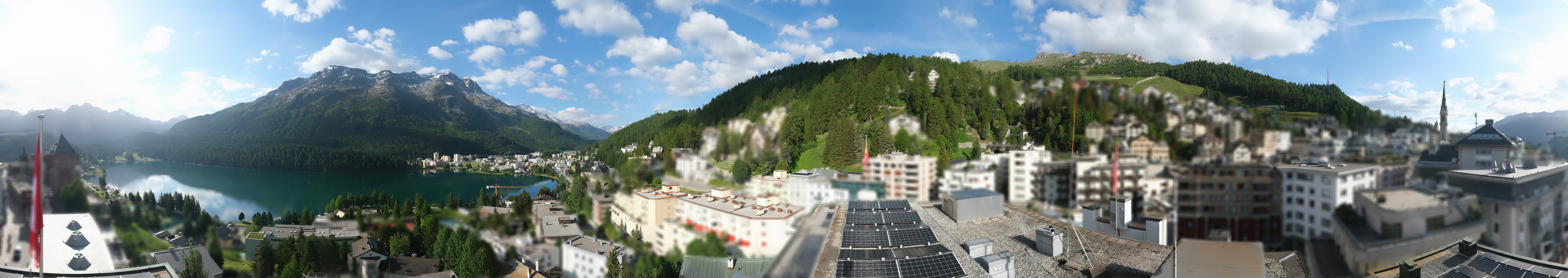 Archiv Foto Webcam St. Moritz Dorf II Ausblick Hotel Schweizerhof Richtung St. Moritz Bad