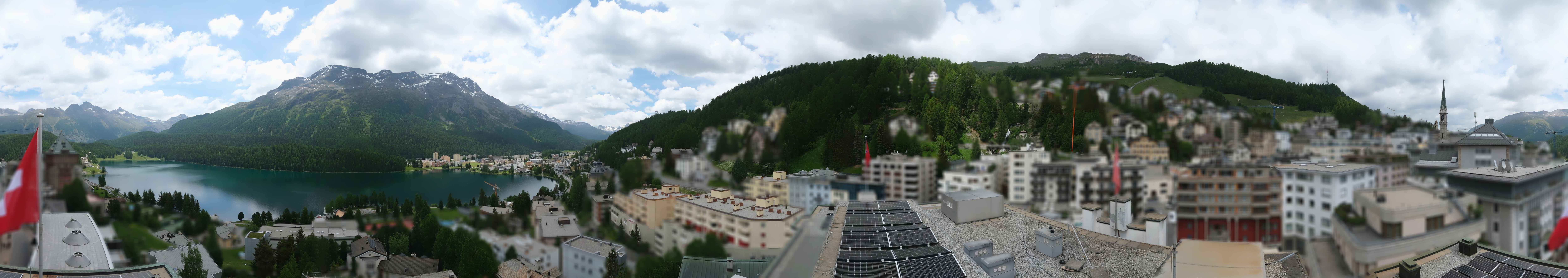 Archiv Foto Webcam St. Moritz Dorf II Ausblick Hotel Schweizerhof Richtung St. Moritz Bad