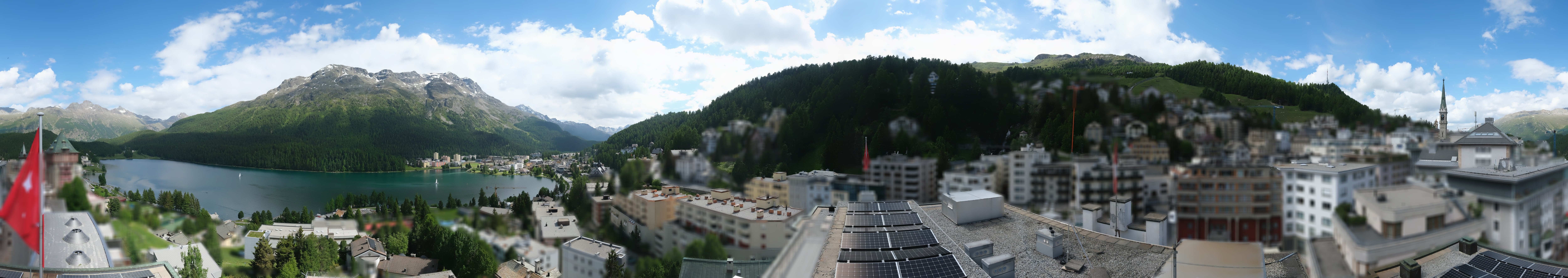 Archiv Foto Webcam St. Moritz Dorf II Ausblick Hotel Schweizerhof Richtung St. Moritz Bad