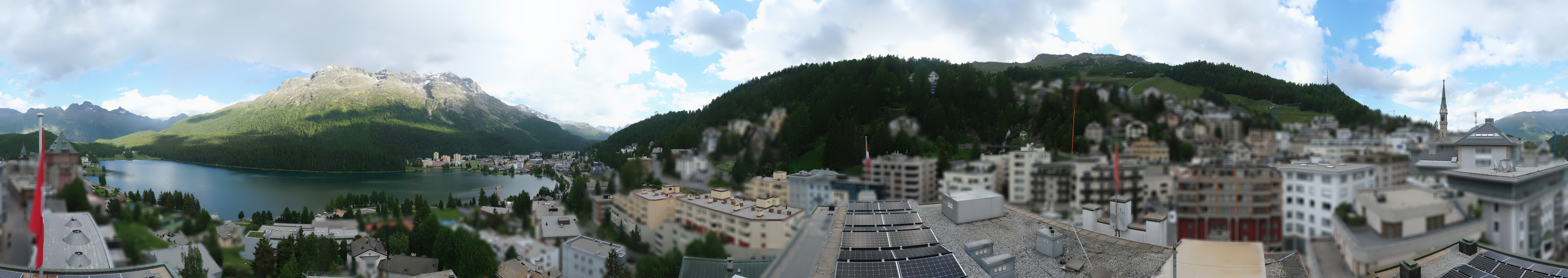 Archived image Webcam St. Moritz village II View from Hotel Schweizerhof towards St. Moritz Bad
