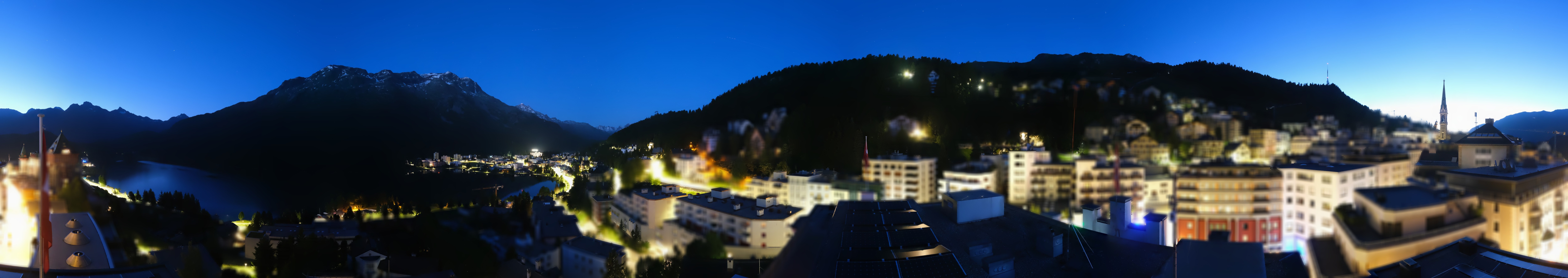 Archiv Foto Webcam St. Moritz Dorf II Ausblick Hotel Schweizerhof Richtung St. Moritz Bad