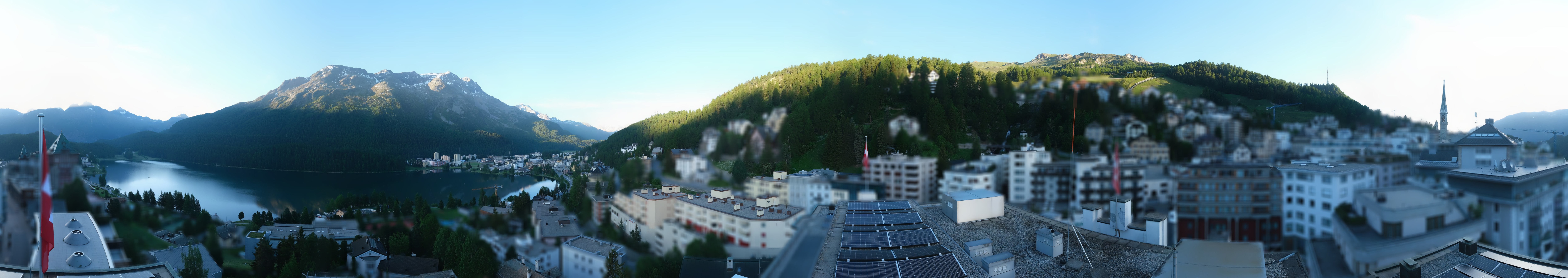 Archiv Foto Webcam St. Moritz Dorf II Ausblick Hotel Schweizerhof Richtung St. Moritz Bad