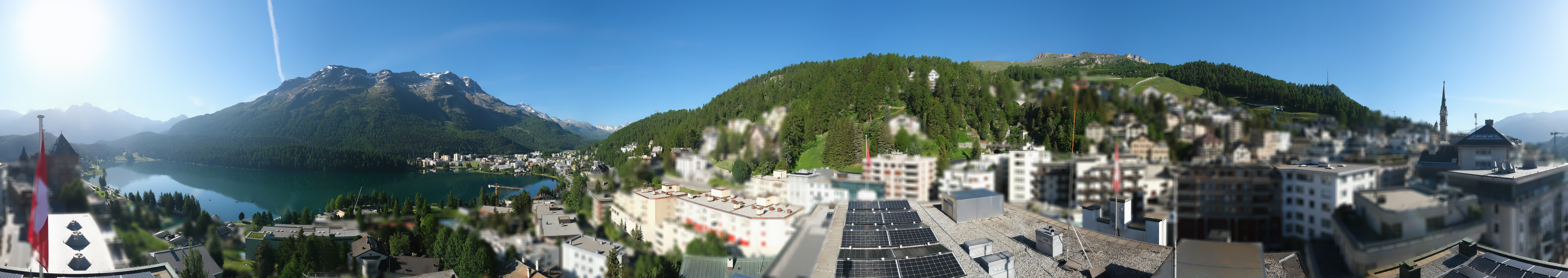 Archiv Foto Webcam St. Moritz Dorf II Ausblick Hotel Schweizerhof Richtung St. Moritz Bad
