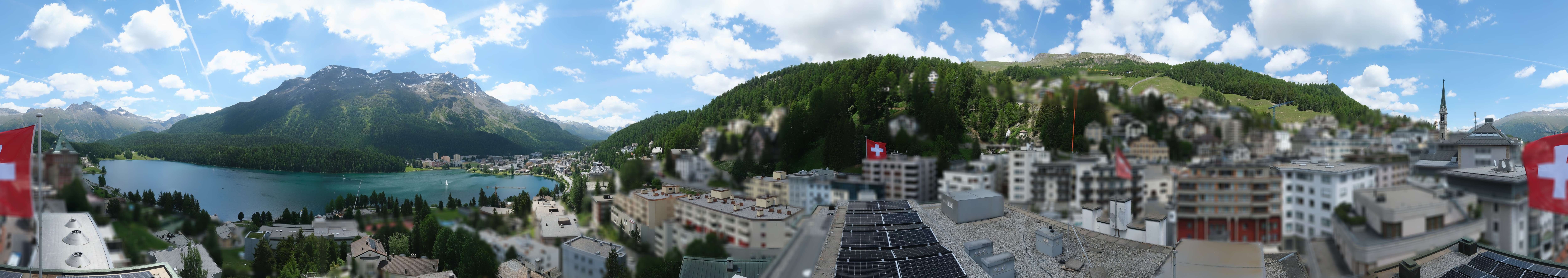 Archiv Foto Webcam St. Moritz Dorf II Ausblick Hotel Schweizerhof Richtung St. Moritz Bad