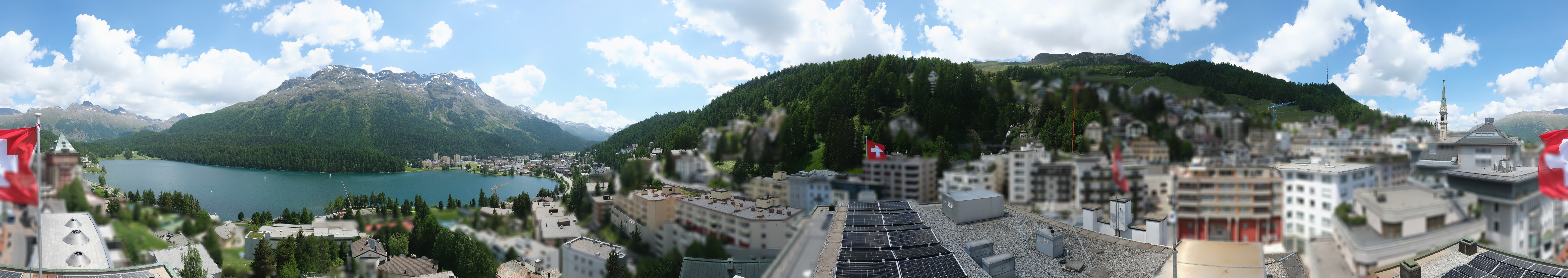 Archiv Foto Webcam St. Moritz Dorf II Ausblick Hotel Schweizerhof Richtung St. Moritz Bad