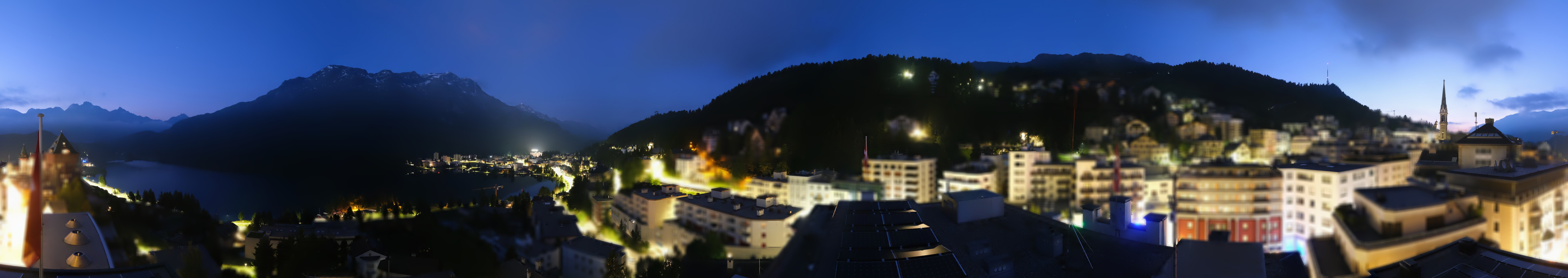 Archiv Foto Webcam St. Moritz Dorf II Ausblick Hotel Schweizerhof Richtung St. Moritz Bad