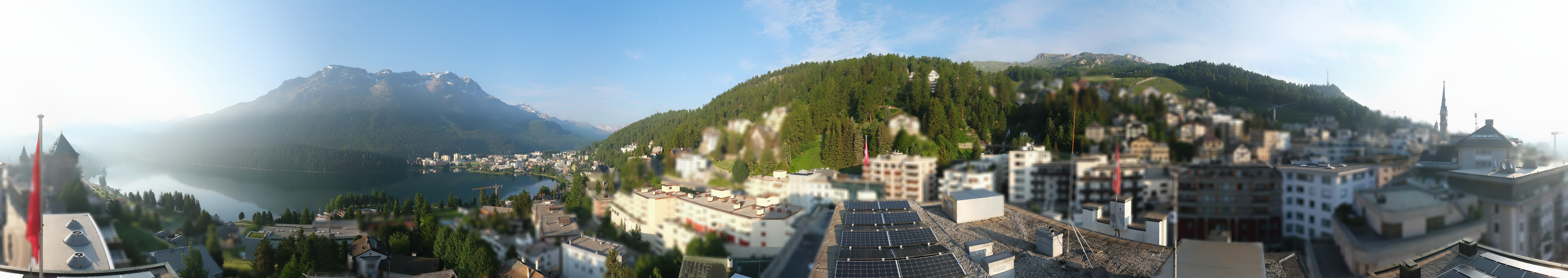 Archiv Foto Webcam St. Moritz Dorf II Ausblick Hotel Schweizerhof Richtung St. Moritz Bad