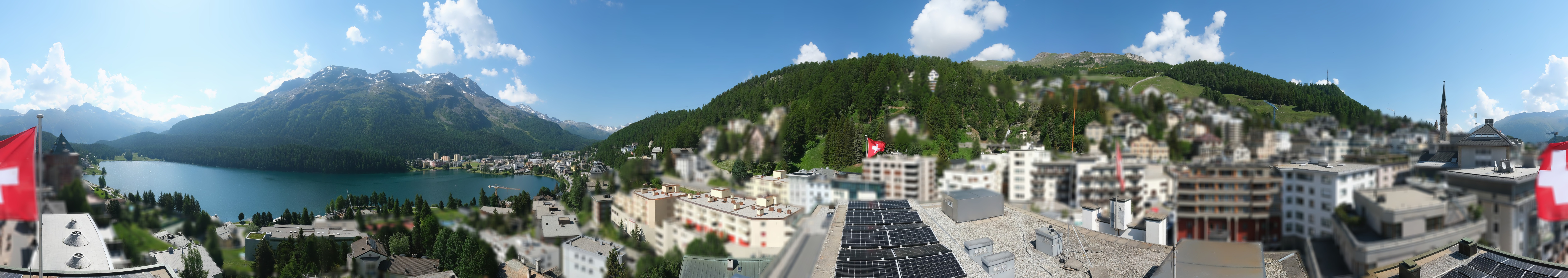 Archiv Foto Webcam St. Moritz Dorf II Ausblick Hotel Schweizerhof Richtung St. Moritz Bad