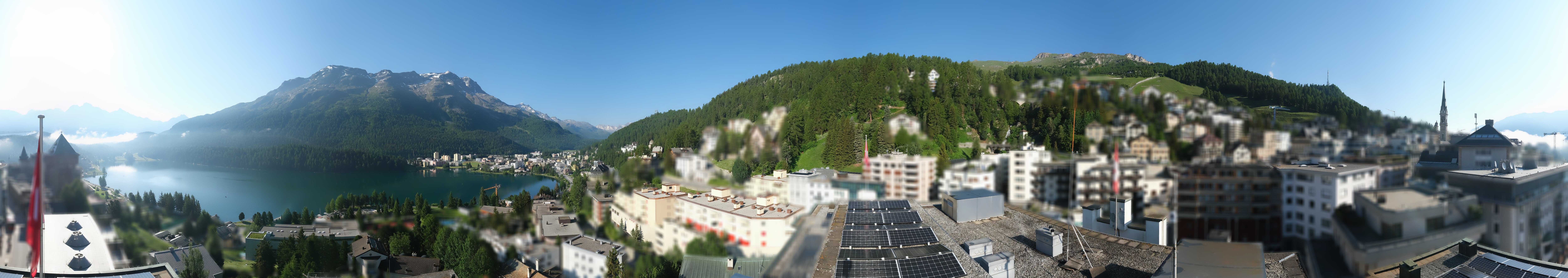 Archiv Foto Webcam St. Moritz Dorf II Ausblick Hotel Schweizerhof Richtung St. Moritz Bad