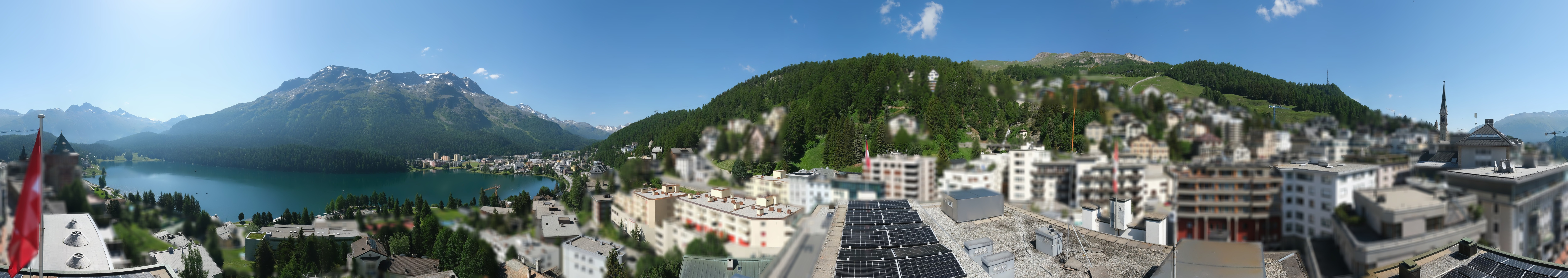 Archiv Foto Webcam St. Moritz Dorf II Ausblick Hotel Schweizerhof Richtung St. Moritz Bad