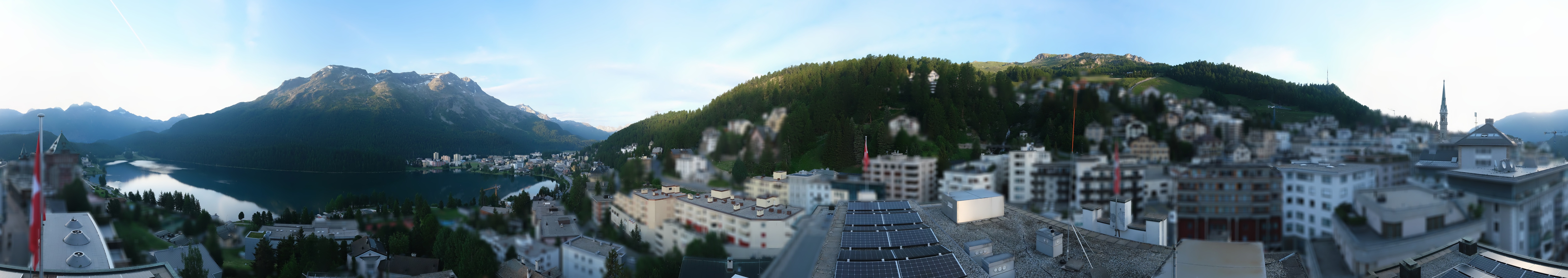Archiv Foto Webcam St. Moritz Dorf II Ausblick Hotel Schweizerhof Richtung St. Moritz Bad