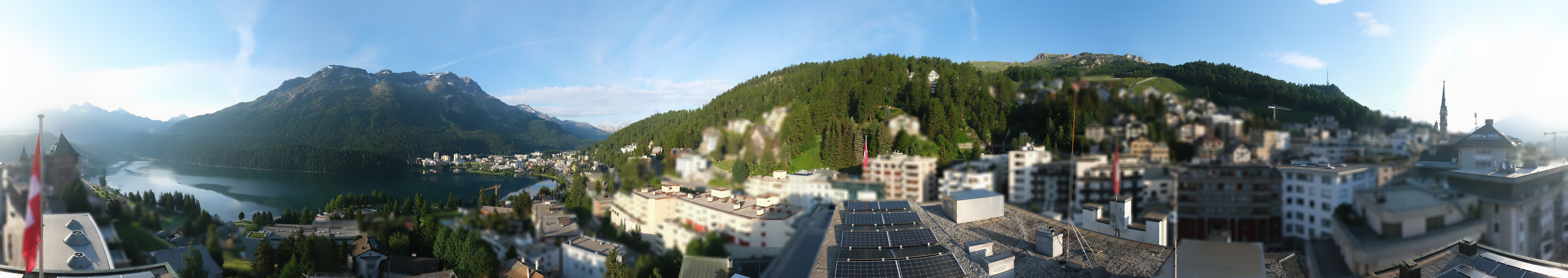 Archiv Foto Webcam St. Moritz Dorf II Ausblick Hotel Schweizerhof Richtung St. Moritz Bad