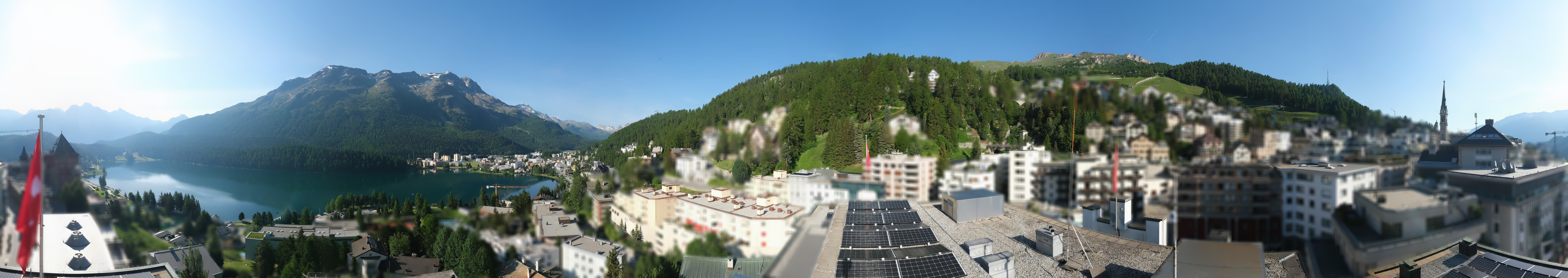Archiv Foto Webcam St. Moritz Dorf II Ausblick Hotel Schweizerhof Richtung St. Moritz Bad