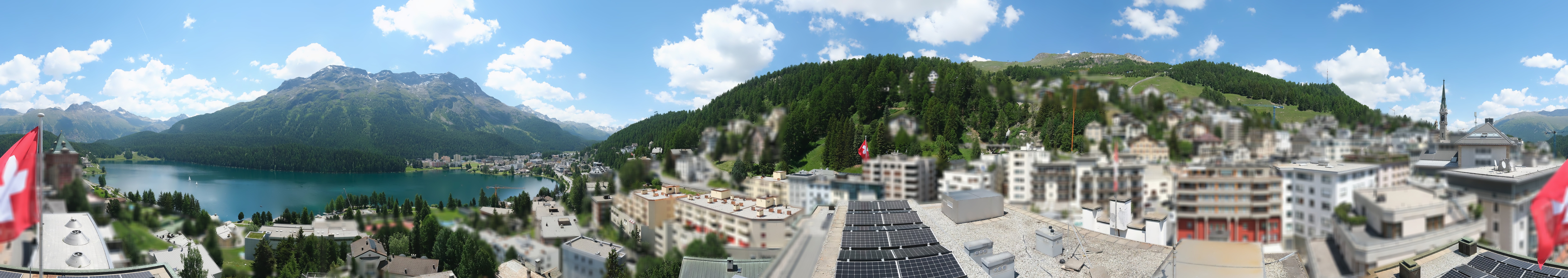 Archiv Foto Webcam St. Moritz Dorf II Ausblick Hotel Schweizerhof Richtung St. Moritz Bad