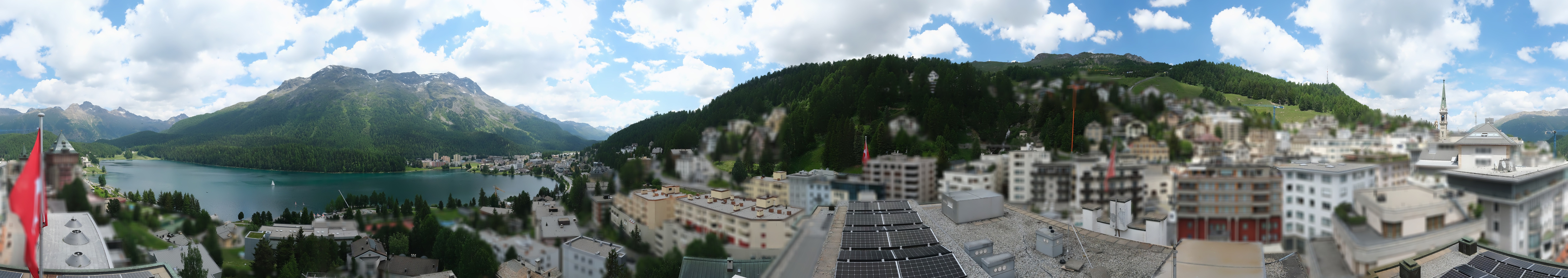 Archiv Foto Webcam St. Moritz Dorf II Ausblick Hotel Schweizerhof Richtung St. Moritz Bad
