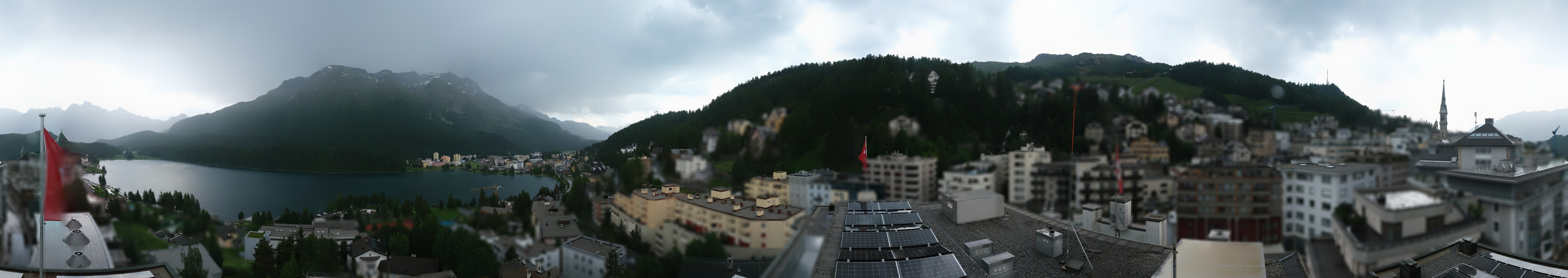 Archived image Webcam St. Moritz village II View from Hotel Schweizerhof towards St. Moritz Bad