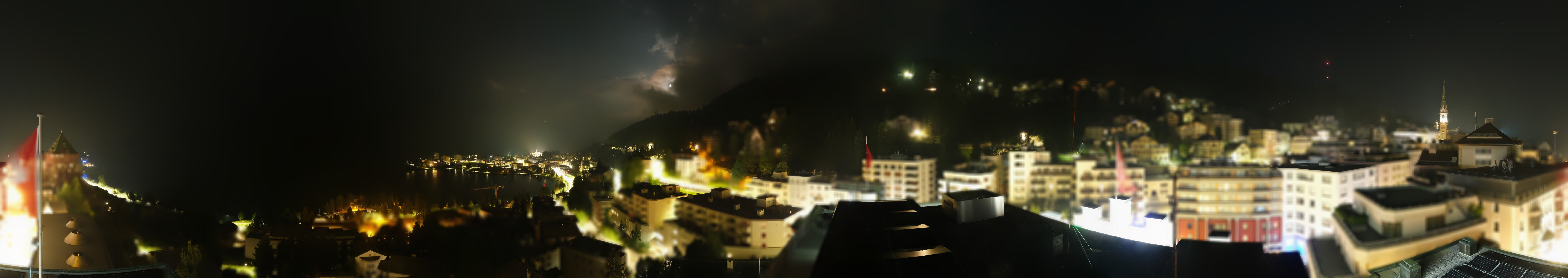 Archived image Webcam St. Moritz village II View from Hotel Schweizerhof towards St. Moritz Bad