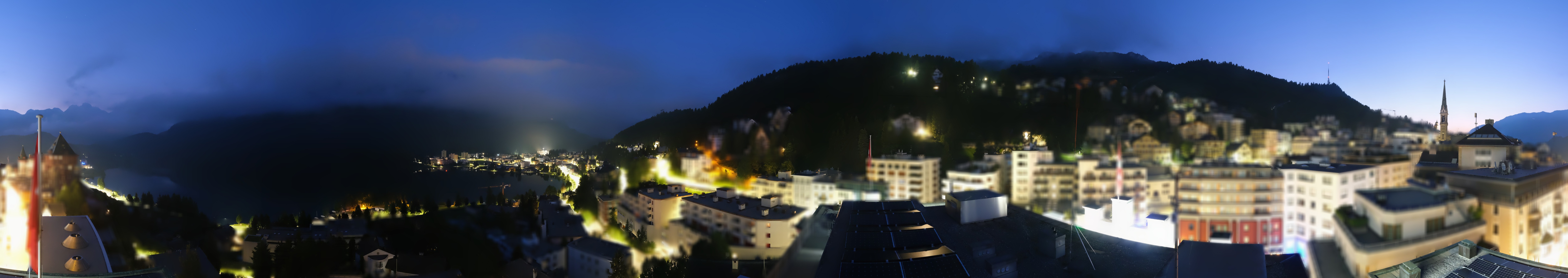 Archived image Webcam St. Moritz village II View from Hotel Schweizerhof towards St. Moritz Bad