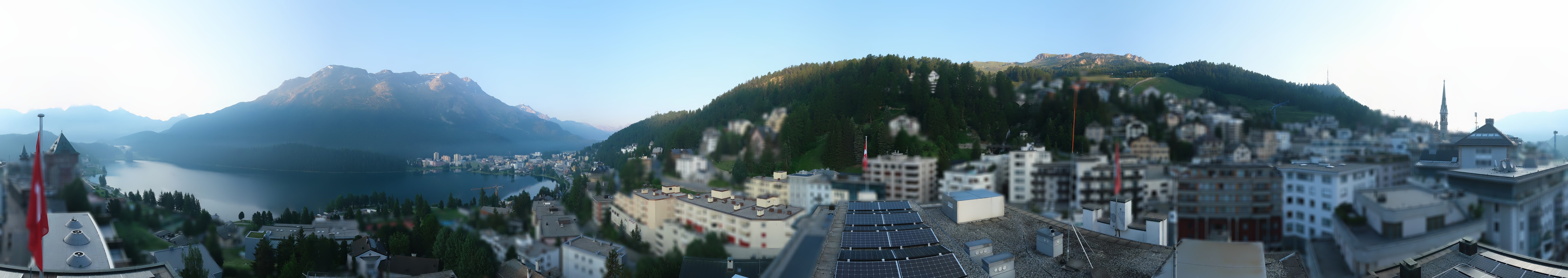 Archived image Webcam St. Moritz village II View from Hotel Schweizerhof towards St. Moritz Bad